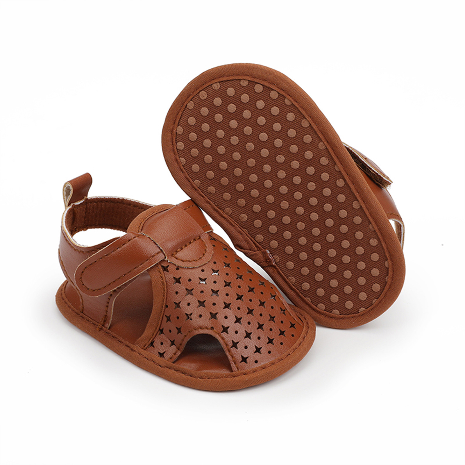 Newborn Shoes Hollow Soft Leather Hook Sandals Summer Children Toddler Baby Girls Hollow Out Sandals Princess Shoes Prewalker