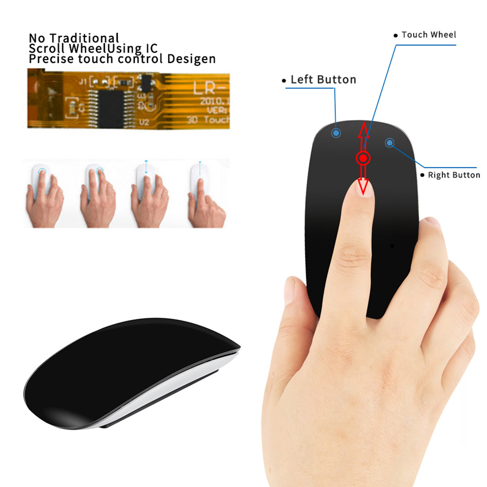 Bluetooth Wireless Mouse Arc Touch Mouse Wireless Travel Slim Portable Mice