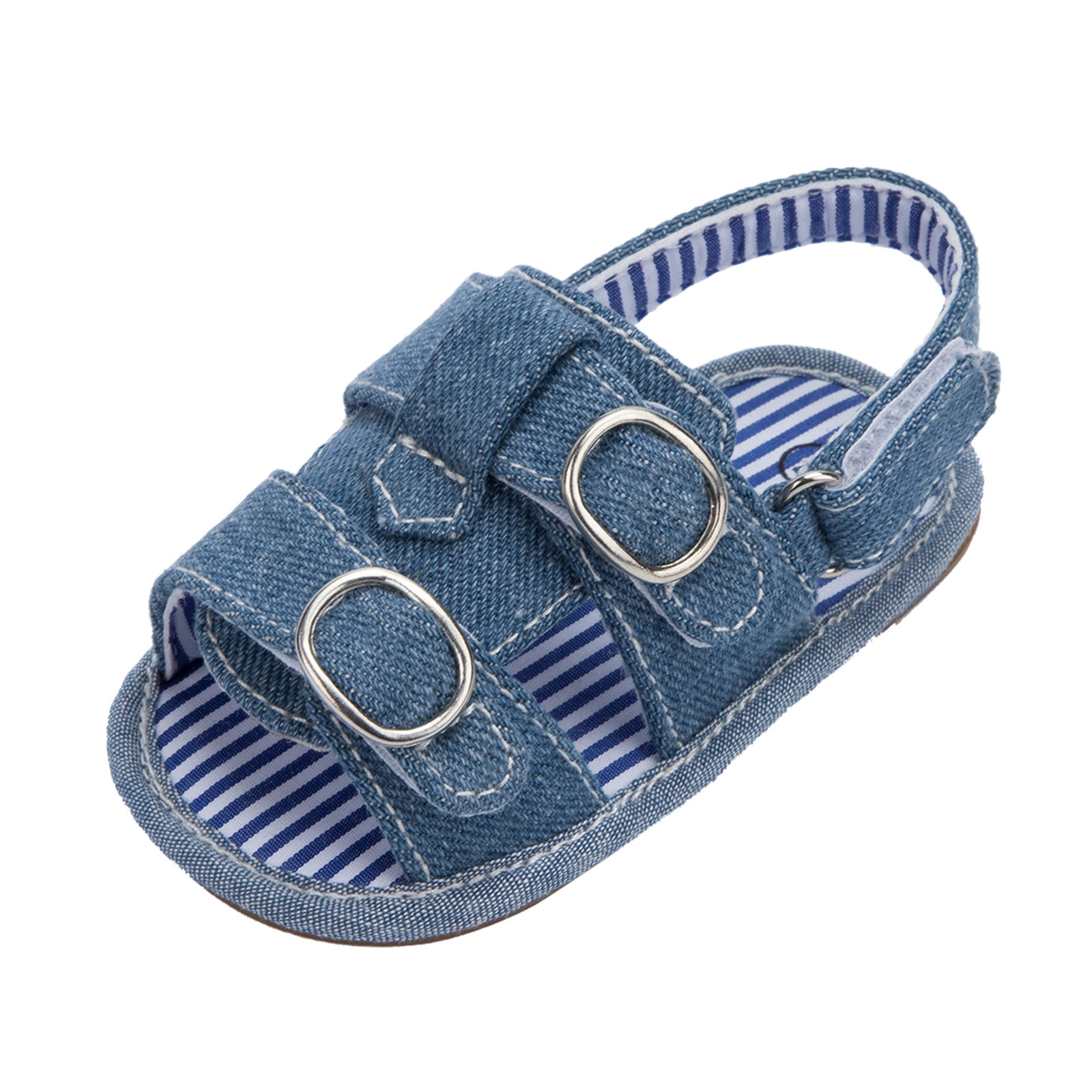 Baby Shoes Casual Cork Shoes Infant Boys Girls Open Toe Denim Shoes First Walkers Shoes Summer Toddler Flat Sandals