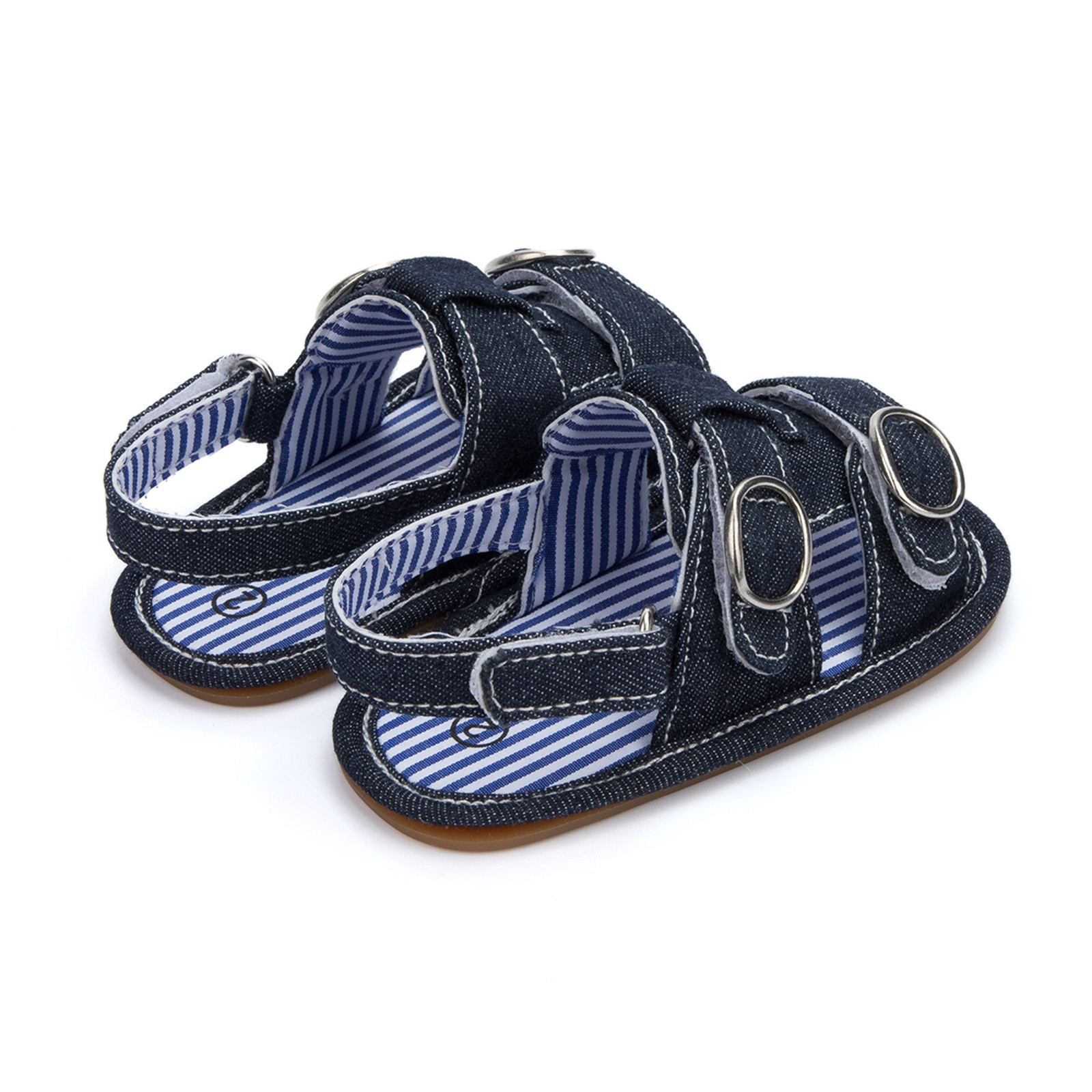 Baby Shoes Casual Cork Shoes Infant Boys Girls Open Toe Denim Shoes First Walkers Shoes Summer Toddler Flat Sandals