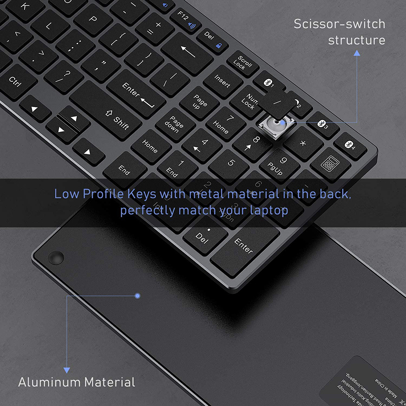 Bluetooth keyboard Spain/French Multi Device Wireless Rechargeable