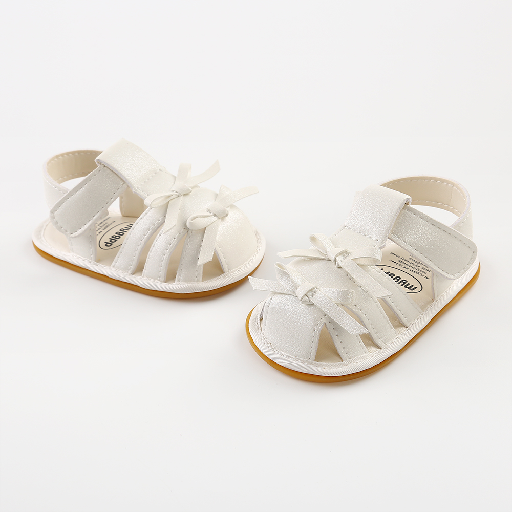 New Baby Sandals Infant Girls Shoes Bow-knot Princess Rubber Sole Non-slip Toddler First Walkers 3-colors