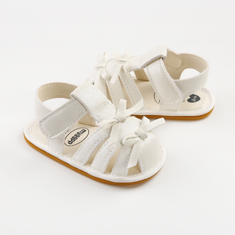 New Baby Sandals Infant Girls Shoes Bow-knot Princess Rubber Sole Non-slip Toddler First Walkers 3-colors