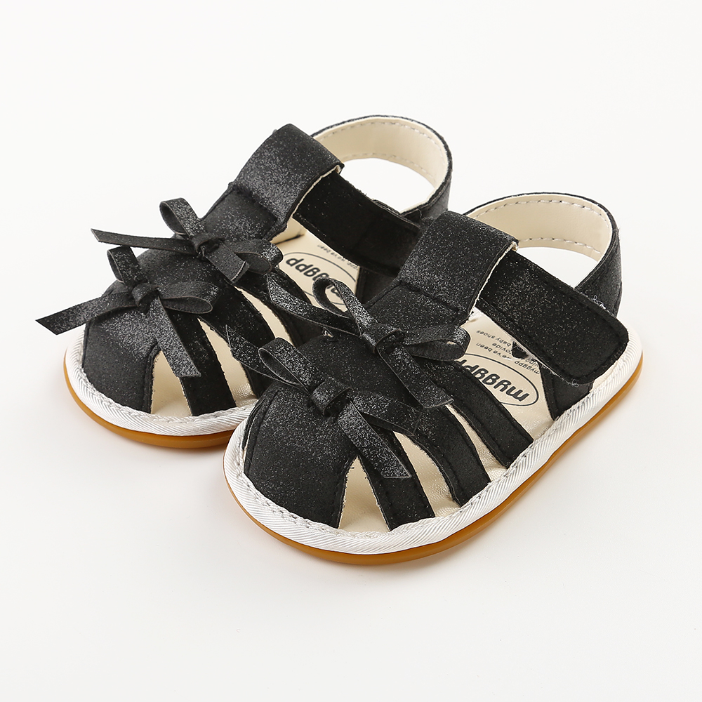 New Baby Sandals Infant Girls Shoes Bow-knot Princess Rubber Sole Non-slip Toddler First Walkers 3-colors
