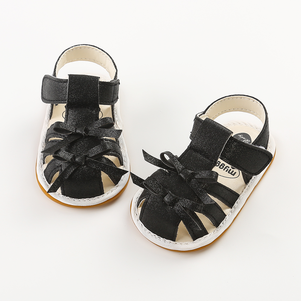 New Baby Sandals Infant Girls Shoes Bow-knot Princess Rubber Sole Non-slip Toddler First Walkers 3-colors