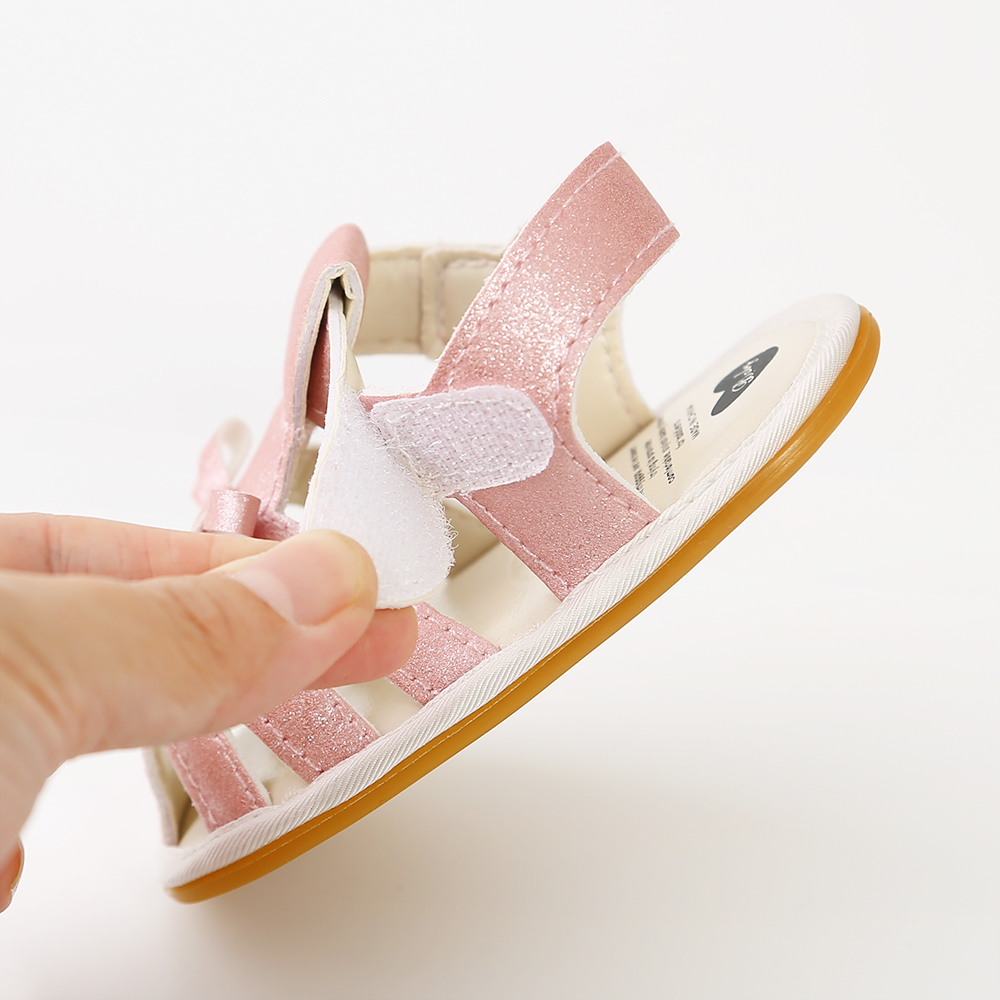 New Baby Sandals Infant Girls Shoes Bow-knot Princess Rubber Sole Non-slip Toddler First Walkers 3-colors