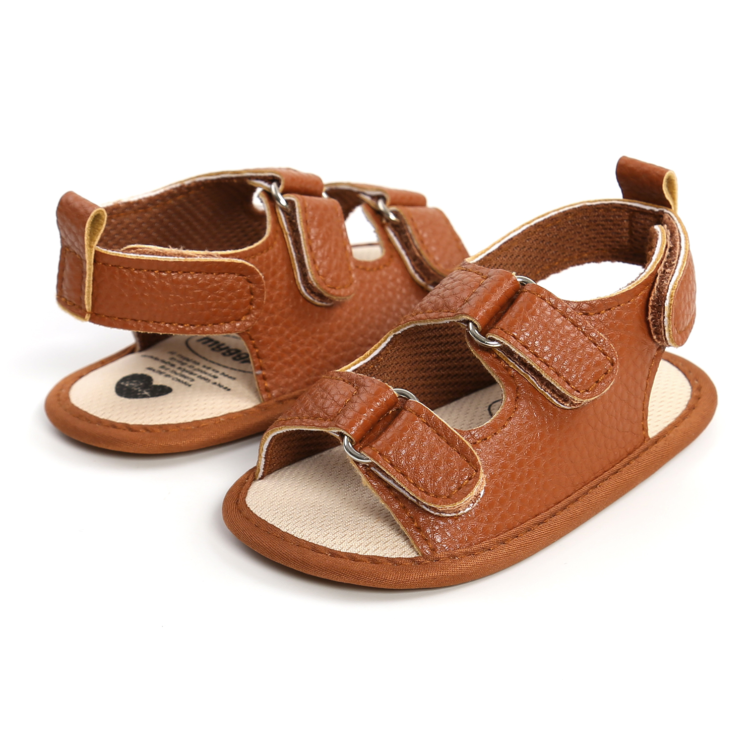 Baby Girls Boys Sandals Soft Leather Anti-Slip Rubber Sole Infant Summer Outdoor Shoes Toddler First Walkers 0-18 Months