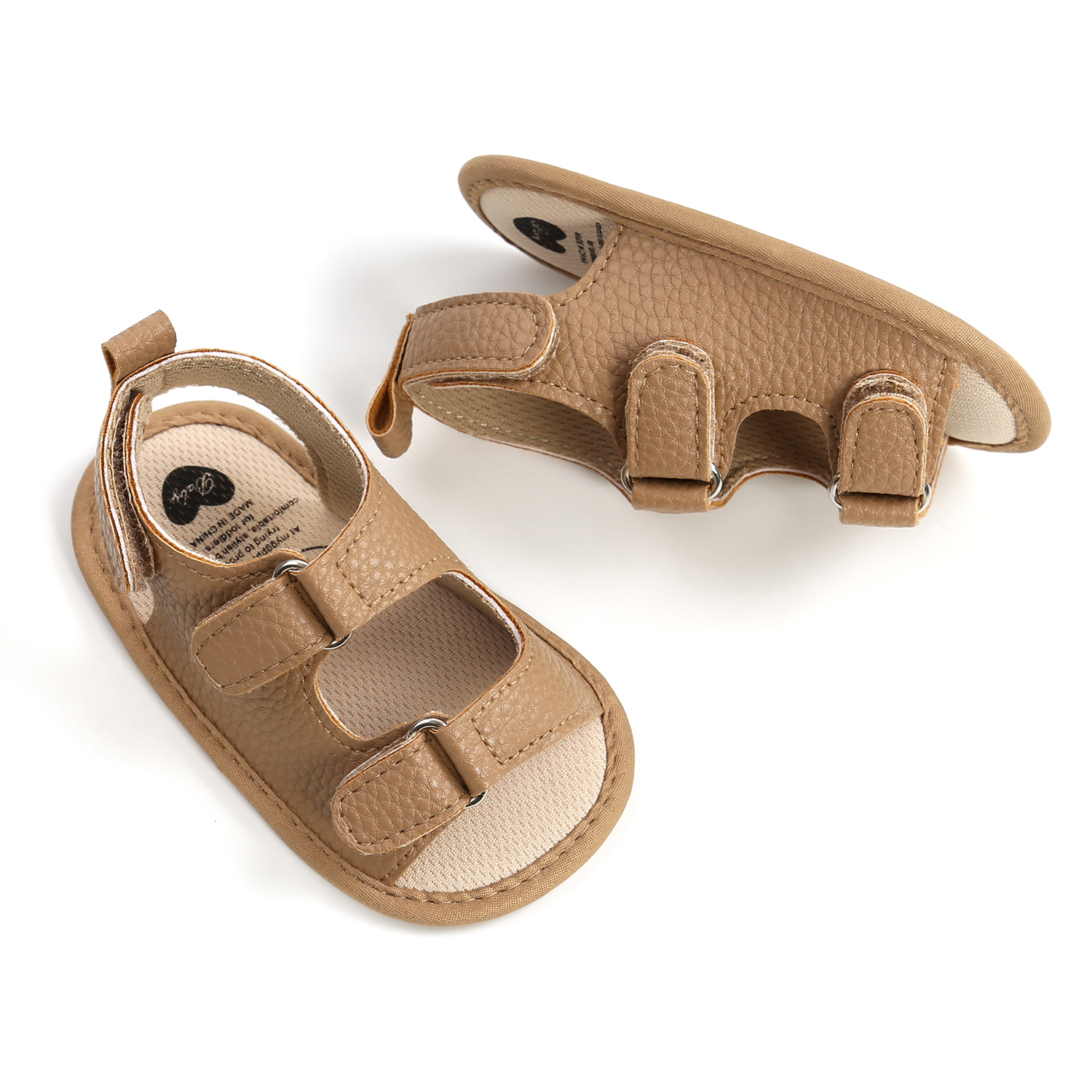 Baby Girls Boys Sandals Soft Leather Anti-Slip Rubber Sole Infant Summer Outdoor Shoes Toddler First Walkers 0-18 Months