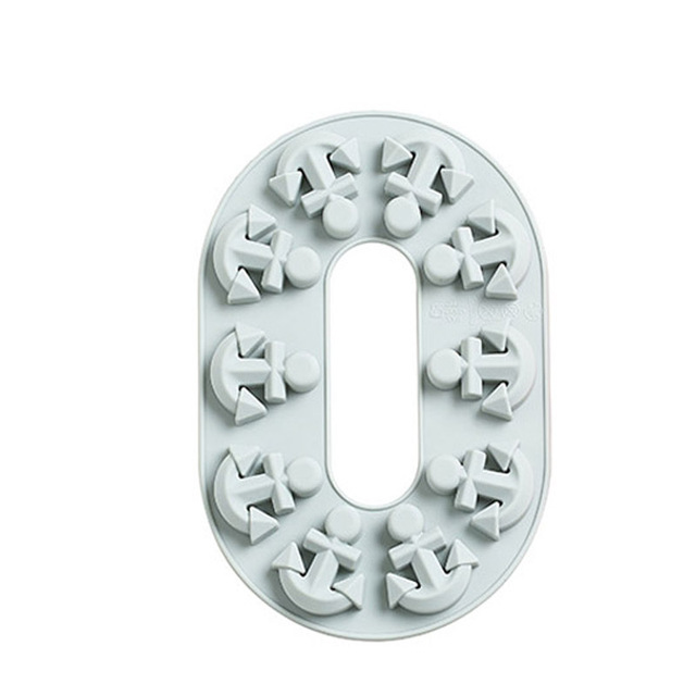 10 Cells Creative Anchor Style Chocolate Mold For Bakeware Silicone Cake Molds Pastry&Jelly&Biscuit&Candy Mould Kitchen Tools