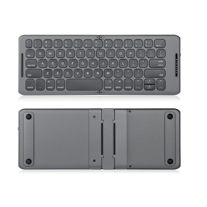 Foldable Bluetooth Keyboard Wireless Keyboard with Holder Rechargeable Pocket