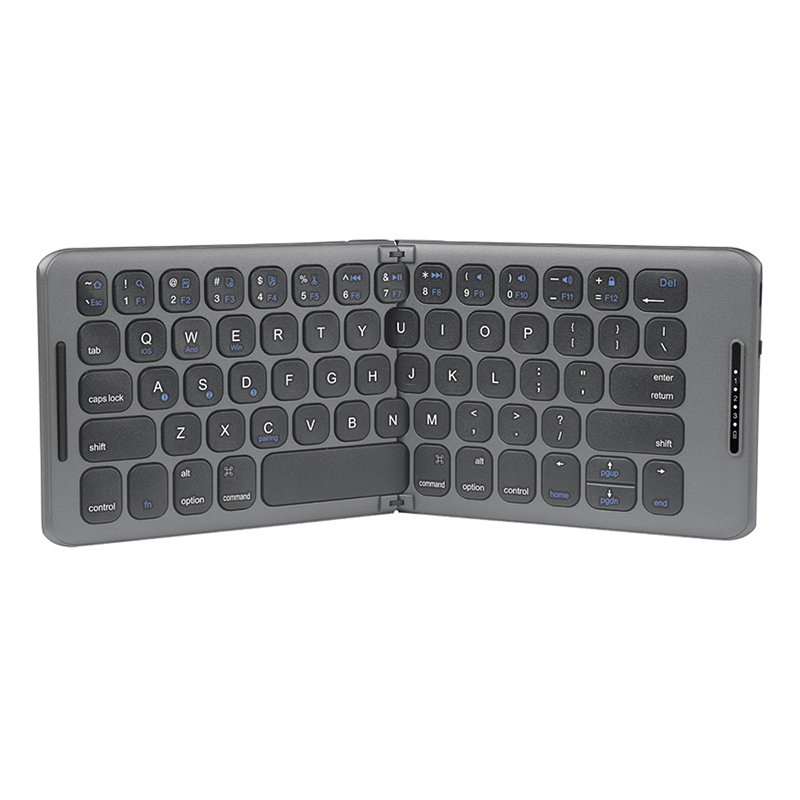 Foldable Bluetooth Keyboard Wireless Keyboard with Holder Rechargeable Pocket
