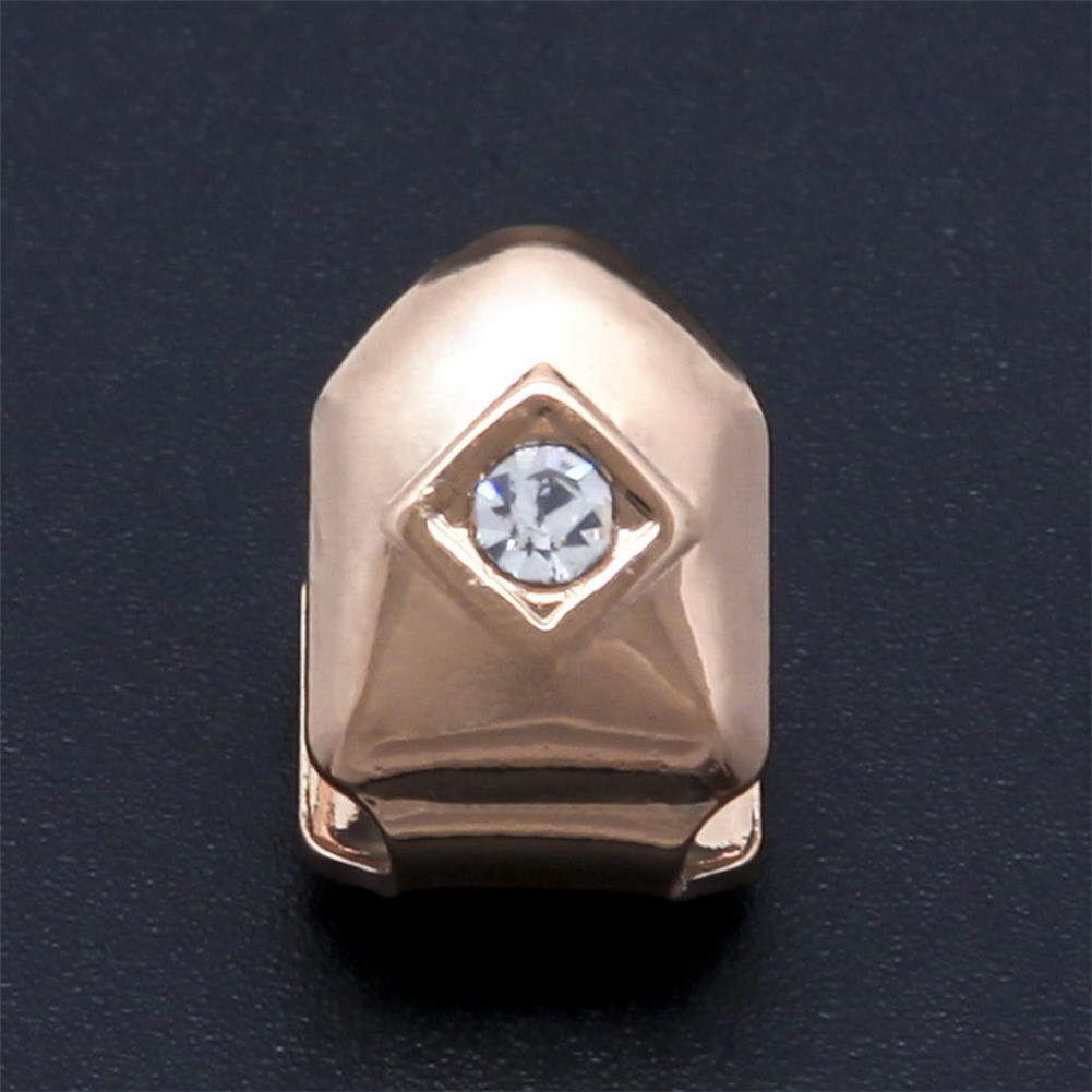 Single diamond single gold tooth set Halloween teeth grillz rapper hip hop accessories