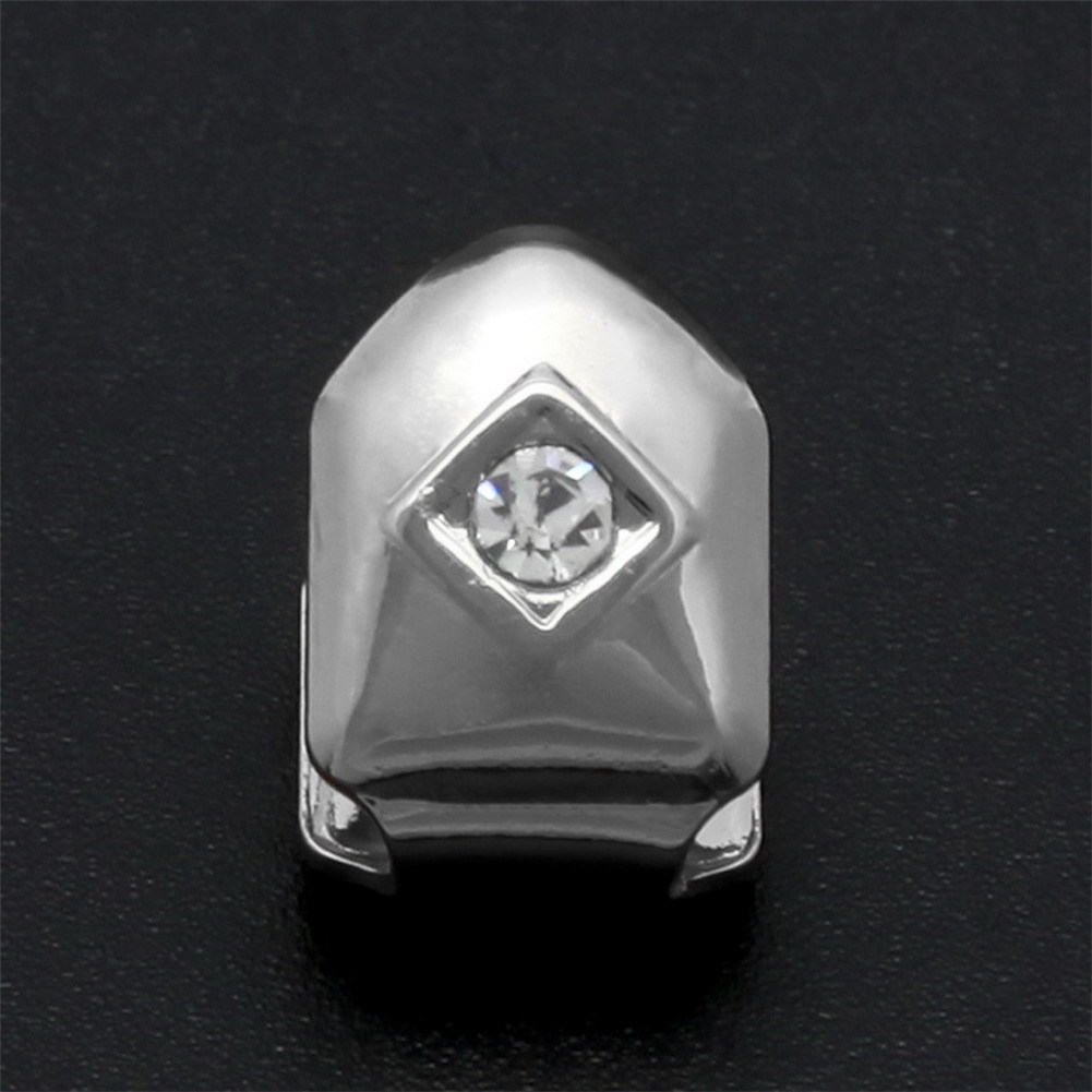 Single diamond single gold tooth set Halloween teeth grillz rapper hip hop accessories