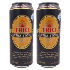2 Pack Trio Stout Beer Dutch Brewed Alcohol Can Beers - 500 ML Each Can Alcohols Drinks Beer, Wine and Spirits As Picture 500ML