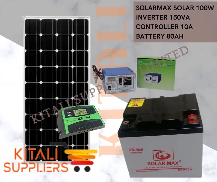 Solarmax 100W Solar Panel Kit – 80Ah Battery, 10A Controller, 150W Inverter - a reliable and affordable solution for powering your home or small business.