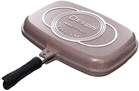 Quality New Original Dessini Non Stick double grill pan now Available 36cm