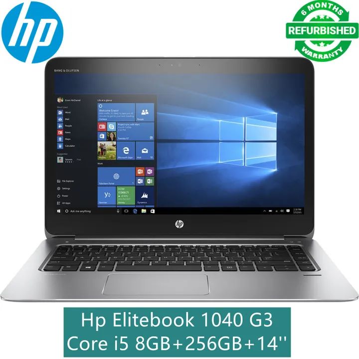 { Best Limited Hot Offers } Refurbished Hp Elitebook 1040 g3  Intel® Core™ i5-6300U   6th gen 8gb ram 256gb SSD 14 Inches FHD Display Refurbished laptop  Computer Note windows 10 notebook