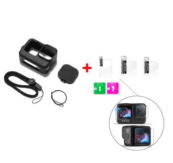 Screen Protector for GoPro Hero 10/9 Ultra Clear Tempered Glass Front Camera Lens Screen Protector Case