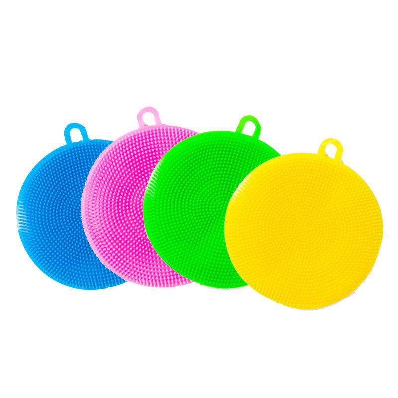 6 pcs Silicone dishwashing cloth does not stick to oil kitchen special washing pot brush washing dish washing artifact cleaning brush cleaning brush cleaning cloth washing dishwashing brush wipe