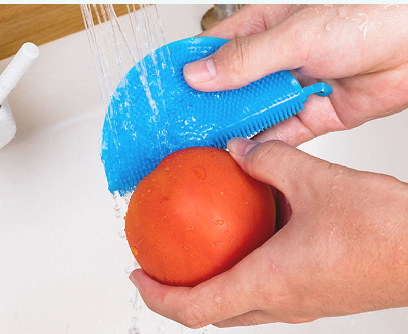 6 pcs Silicone dishwashing cloth does not stick to oil kitchen special washing pot brush washing dish washing artifact cleaning brush cleaning brush cleaning cloth washing dishwashing brush wipe