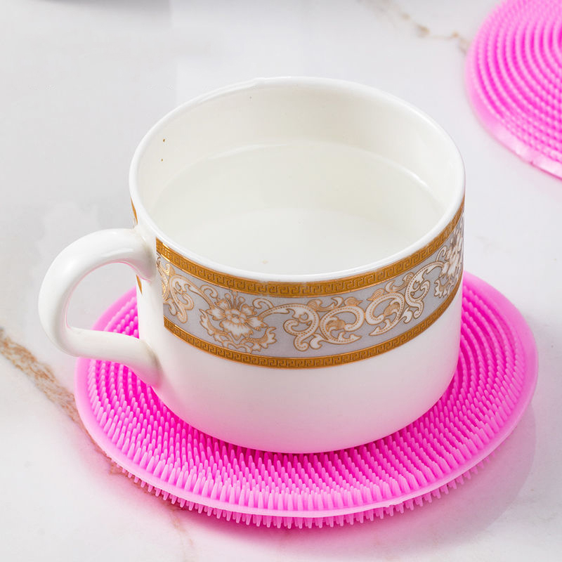 6 pcs Silicone dishwashing cloth does not stick to oil kitchen special washing pot brush washing dish washing artifact cleaning brush cleaning brush cleaning cloth washing dishwashing brush wipe