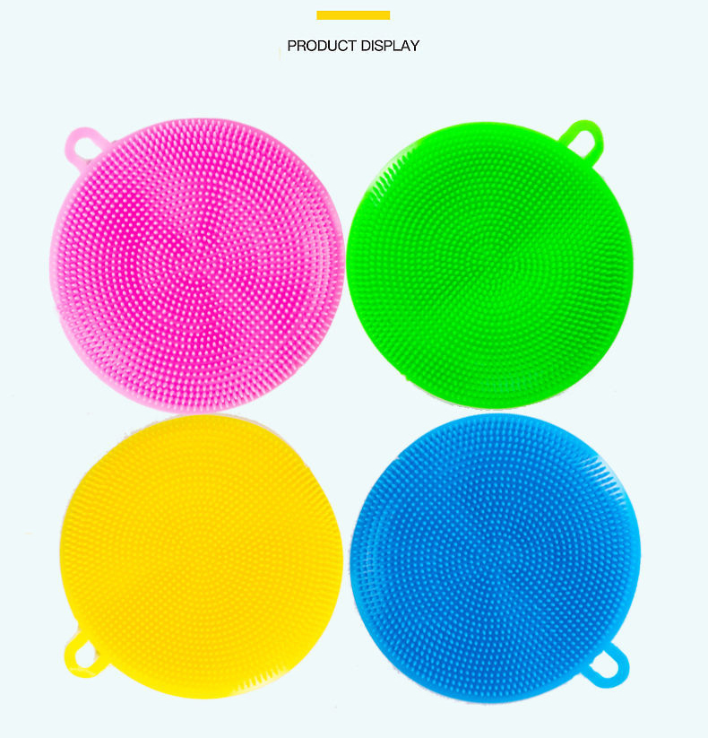 6 pcs Silicone dishwashing cloth does not stick to oil kitchen special washing pot brush washing dish washing artifact cleaning brush cleaning brush cleaning cloth washing dishwashing brush wipe