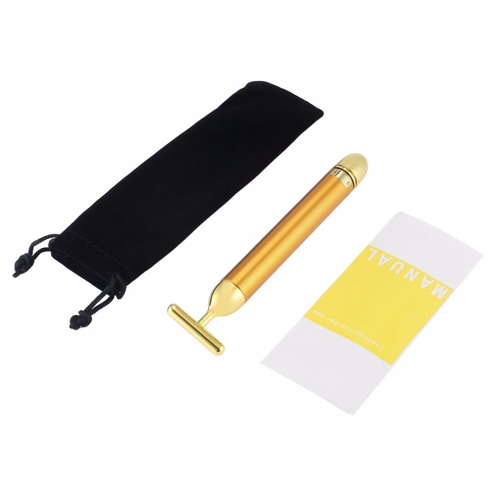 Small Size Beauty Face Lift Tool T Shape Facial Beauty Vibration Massager Energy Vibrating Bar
