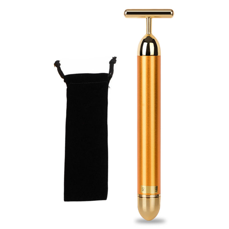 Small Size Beauty Face Lift Tool T Shape Facial Beauty Vibration Massager Energy Vibrating Bar
