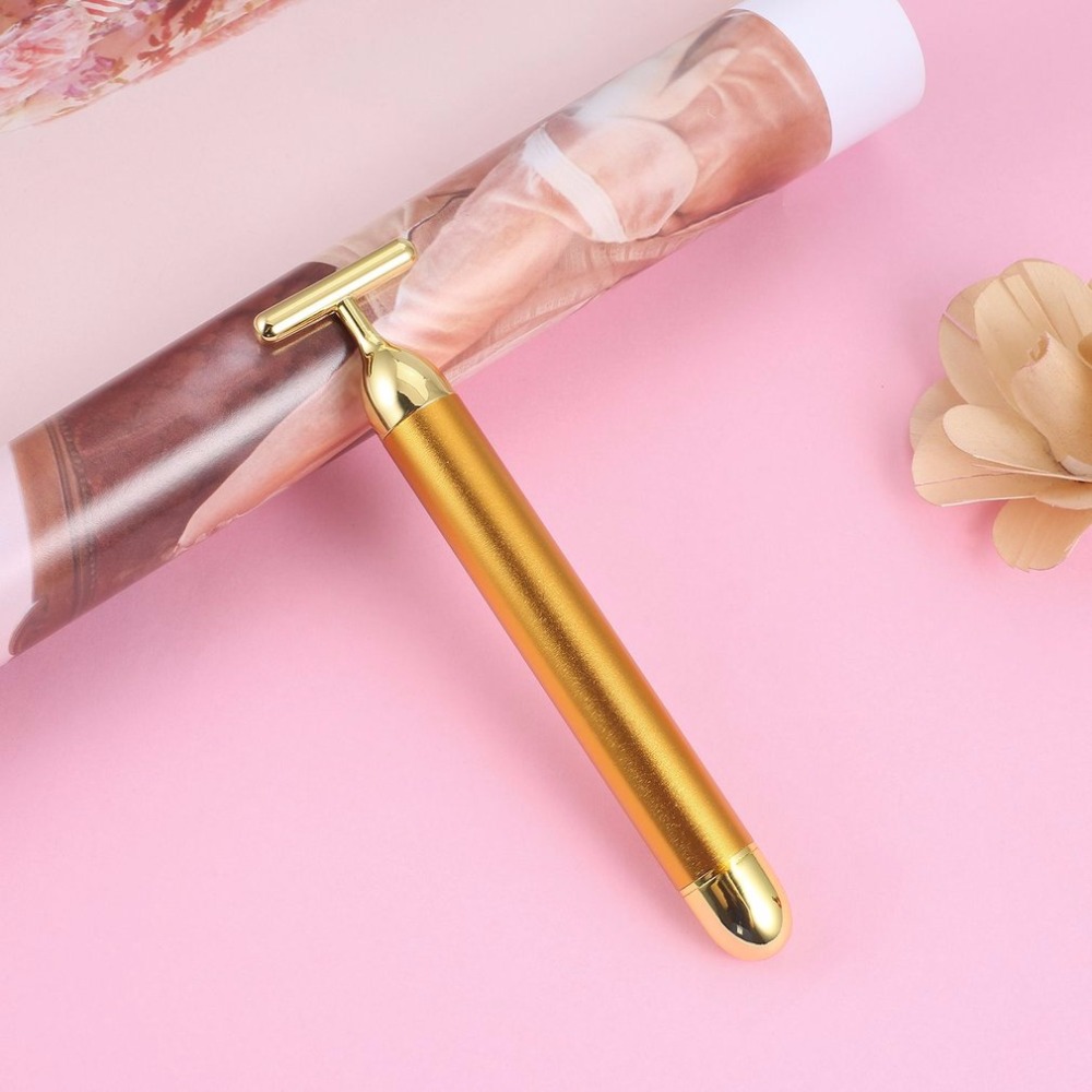 Small Size Beauty Face Lift Tool T Shape Facial Beauty Vibration Massager Energy Vibrating Bar