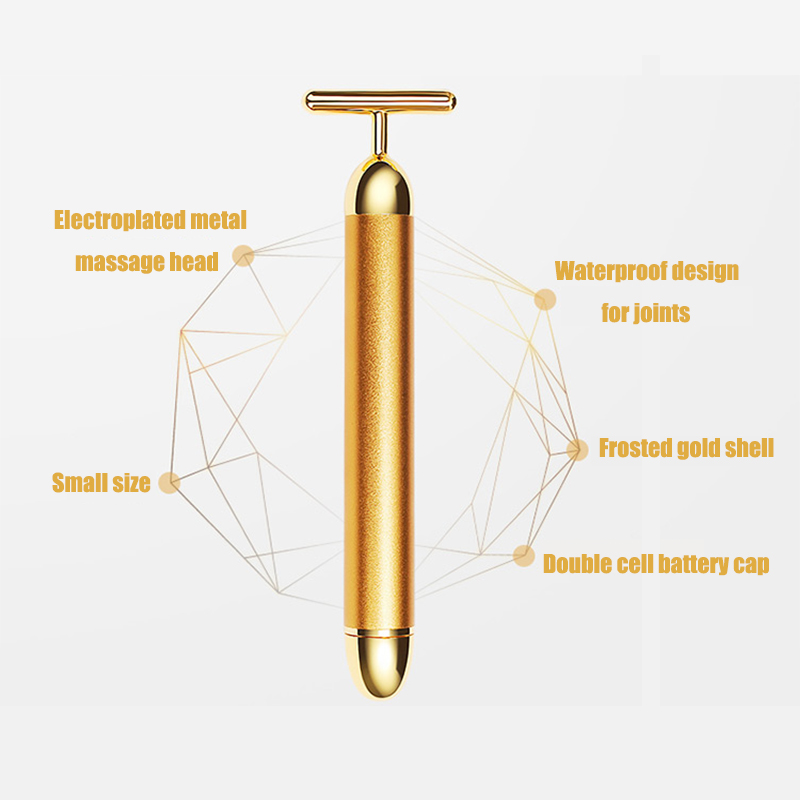 Small Size Beauty Face Lift Tool T Shape Facial Beauty Vibration Massager Energy Vibrating Bar