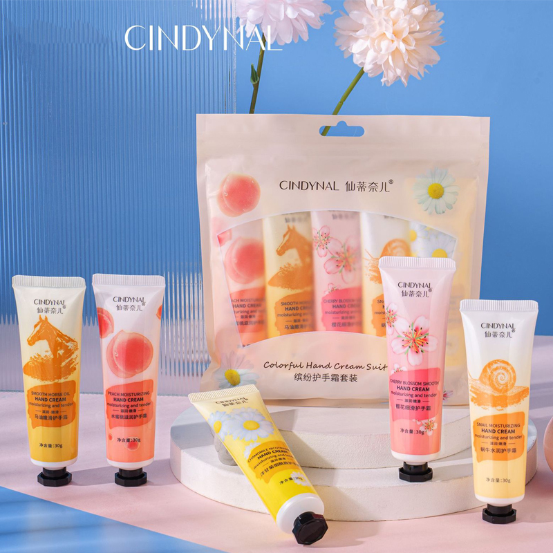 New Arrivals 5 pcs Hand Cream Set  Moisturizing Hand Cream Skin Care Gift Box Hand Anti-Cracking Moisturizing Hand Nourish And Care Cream Hand Cream Set Box  Souvenir