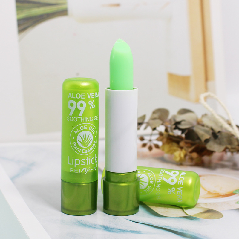 2Pcs aloe vera color changing lipstick makeup lip  balm does not fade moisturizing lip balm moisturizing waterproof warm lip balm lip gloss anti-aging lipstick New Arrival Lipstick retouched satin lipstick