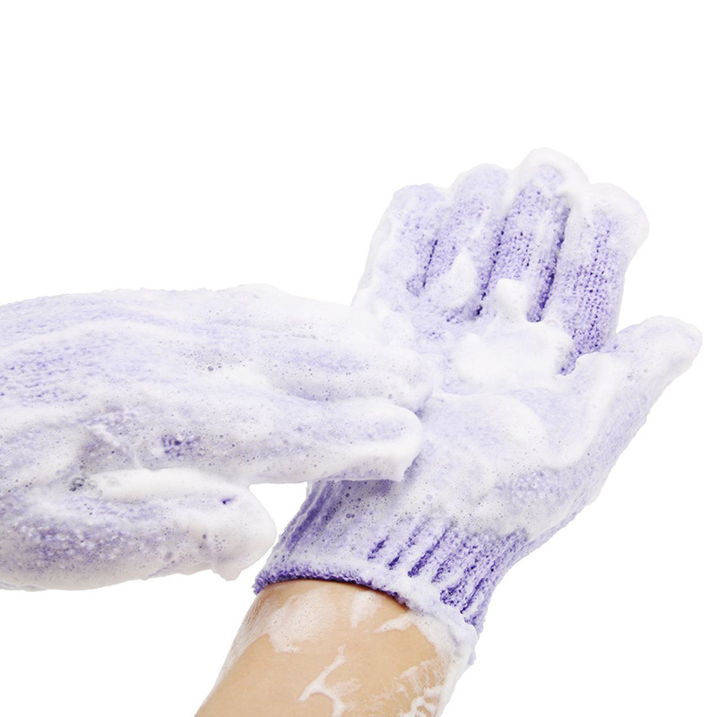 2pcs Five Finger Bathing Gloves Bathing gloves Male and Female No Pain Whole Body Rubbing Mud Rubbing Back Rubbing Bathing Gloves Frosted Gloves Bathing God Tool Rubbing Back