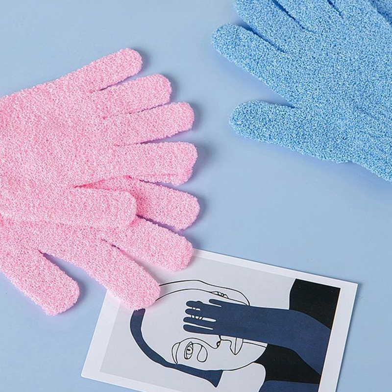 2pcs Five Finger Bathing Gloves Bathing gloves Male and Female No Pain Whole Body Rubbing Mud Rubbing Back Rubbing Bathing Gloves Frosted Gloves Bathing God Tool Rubbing Back