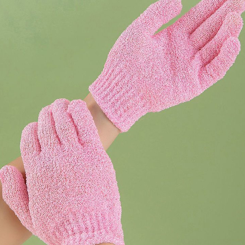 2pcs Five Finger Bathing Gloves Bathing gloves Male and Female No Pain Whole Body Rubbing Mud Rubbing Back Rubbing Bathing Gloves Frosted Gloves Bathing God Tool Rubbing Back
