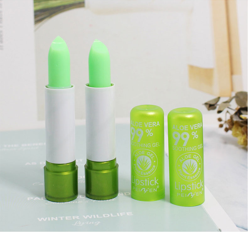 2Pcs aloe vera color changing lipstick makeup lip  balm does not fade moisturizing lip balm moisturizing waterproof warm lip balm lip gloss anti-aging lipstick New Arrival Lipstick retouched satin lipstick