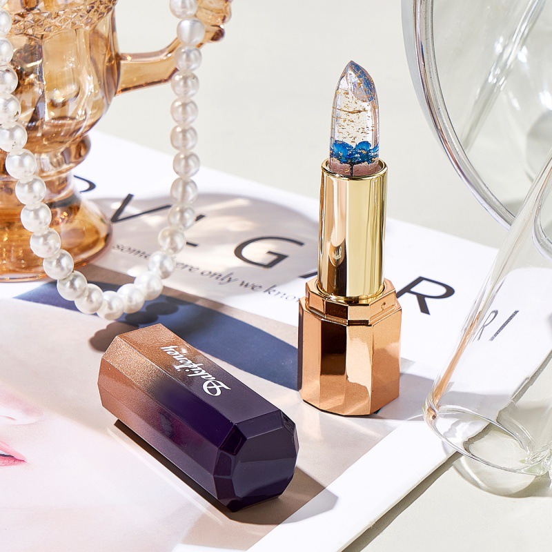 New Arrival Lipstick makeup Discoloration lipstick Moisturizing Waterproof Colorless  Non Staining Cup Transparent Lipstick Petal LipstickPetal jelly color changing lipstick New Arrival Lipstick retouched