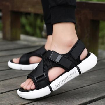 Outdoor Breathable Comfort Slip on Plus Size Open Shoes Casual Men ...