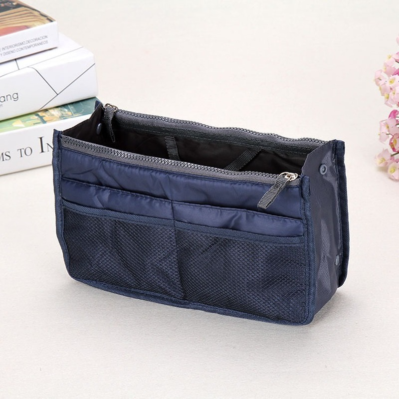 Organizer Insert Bag Women Nylon Travel Insert Organizer Handbag Purse Large liner Lady Makeup Cosmetic Bag Cheap Female Tote