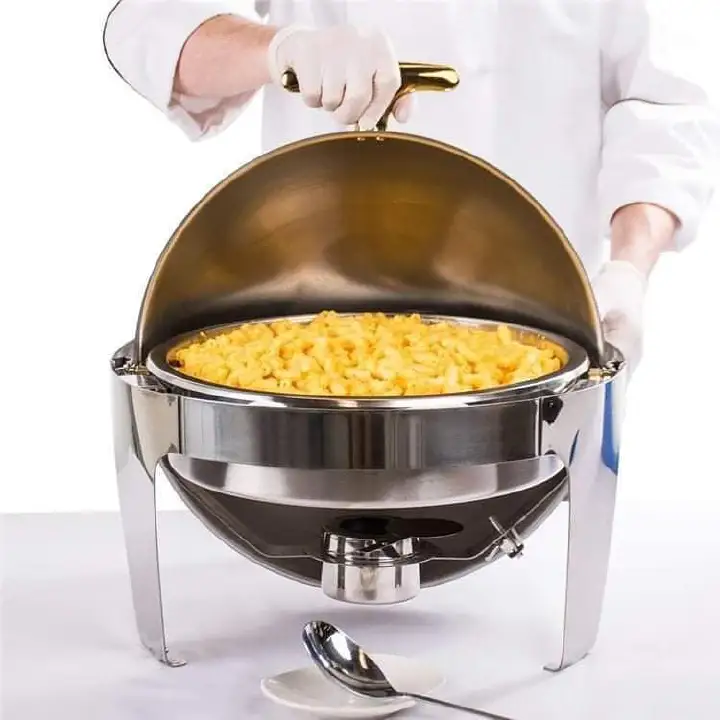 6 litres executive round roll top kitchen chaffing dishes