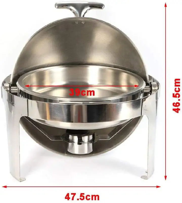 6 litres executive round roll top kitchen chaffing dishes