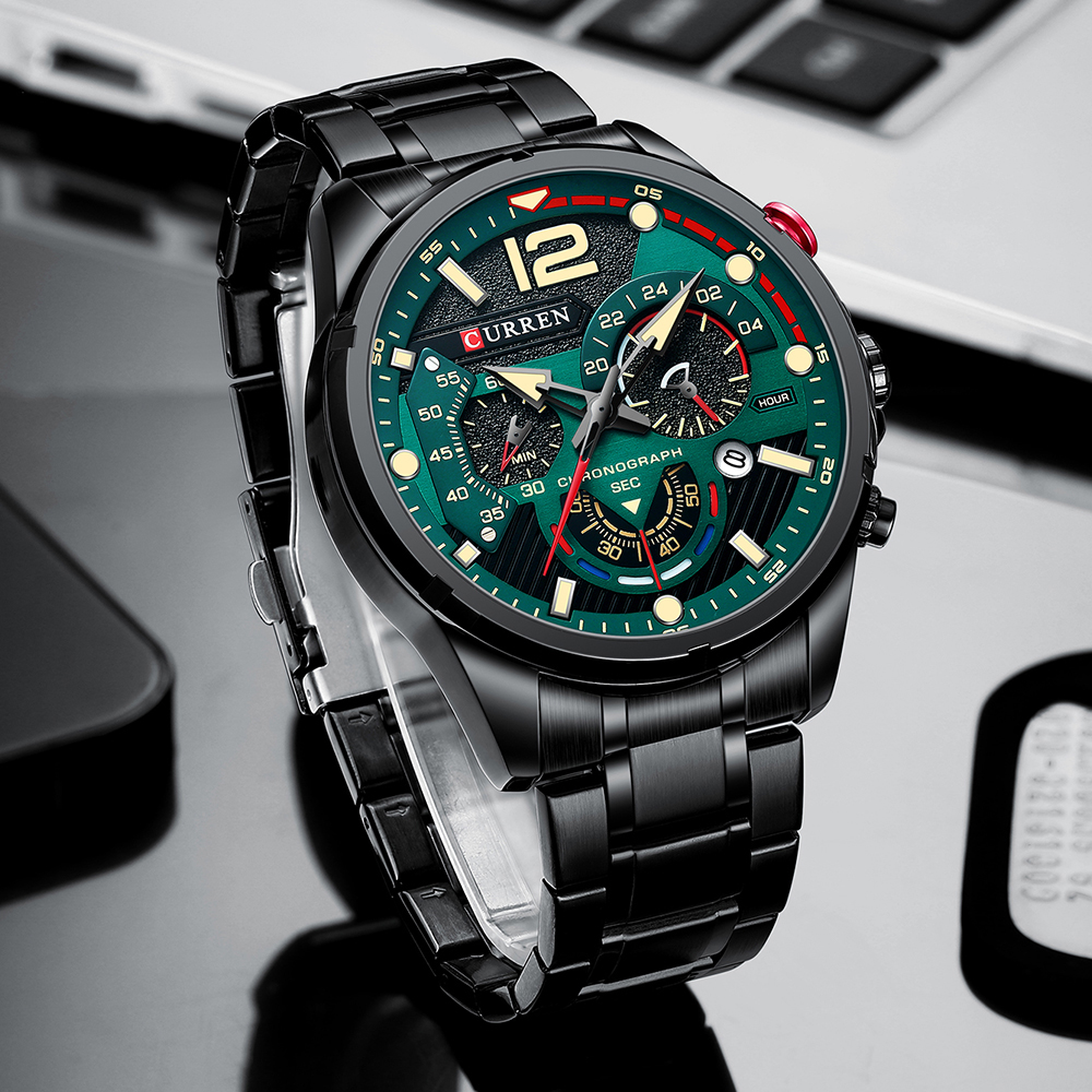 CURREN Men watches Original Brand Casual Sport Quartz Chronograph Wristwatches Luxury Clock with Luminous Watch 8395