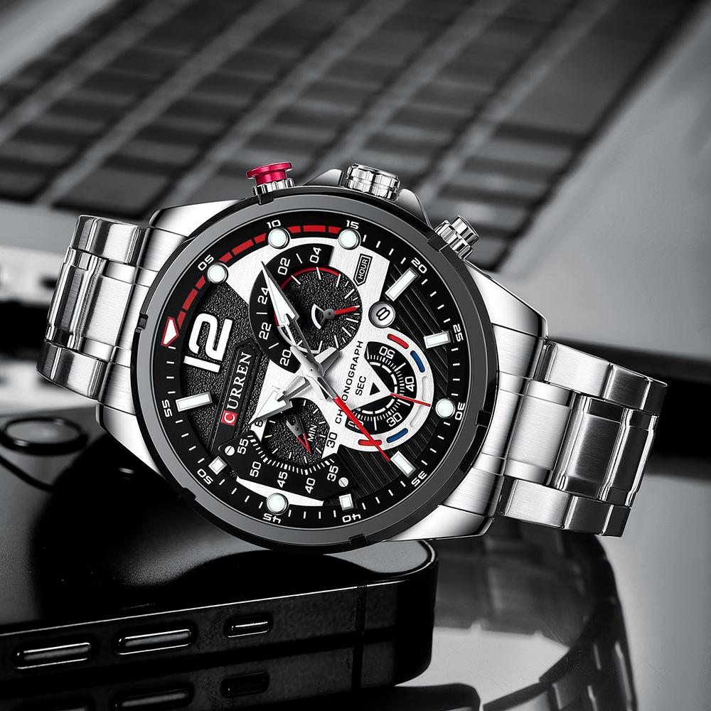 CURREN Men watches Original Brand Casual Sport Quartz Chronograph Wristwatches Luxury Clock with Luminous Watch 8395