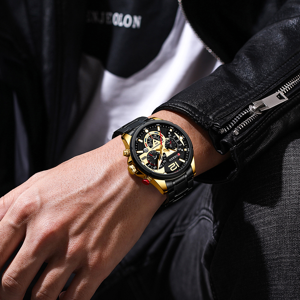 CURREN Men watches Original Brand Casual Sport Quartz Chronograph Wristwatches Luxury Clock with Luminous Watch 8395