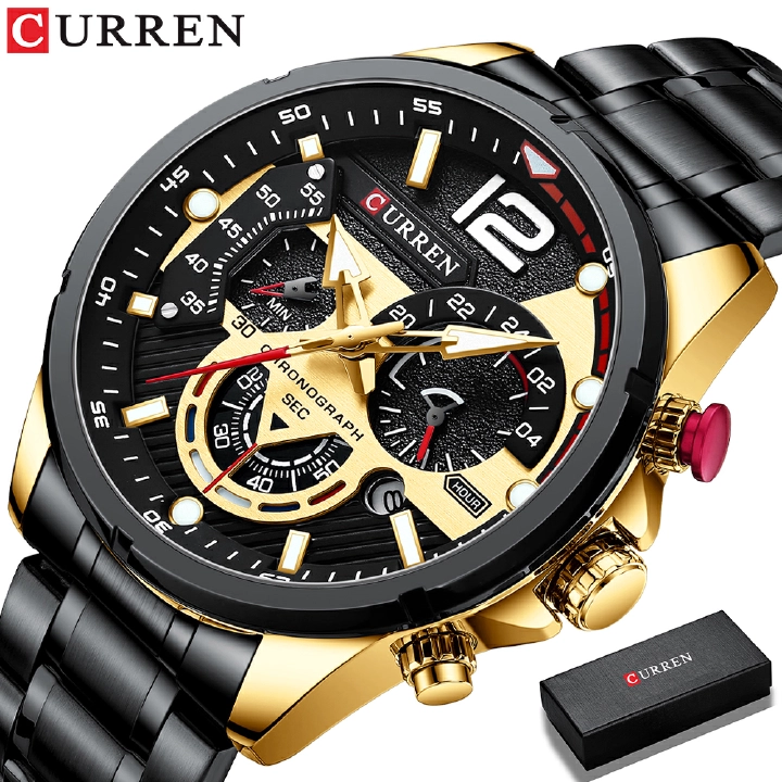 CURREN Men watches Original Brand Casual Sport Quartz Chronograph Wristwatches Luxury Clock with Luminous Watch 8395