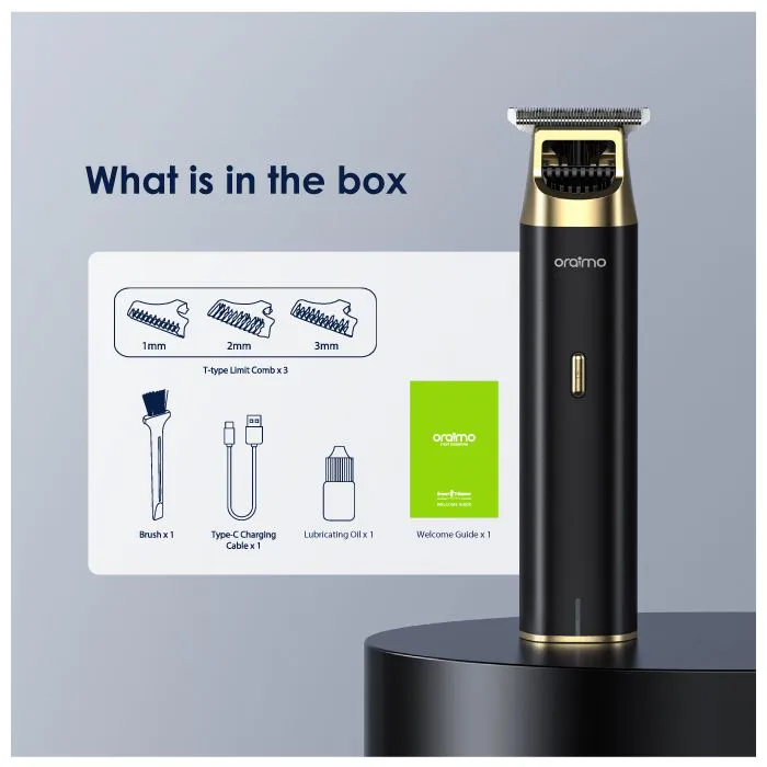 oraimo SmartTrimmer2 150-min Working Time Adjustable Speed Multi-functional  Hair Trimmer Haircut