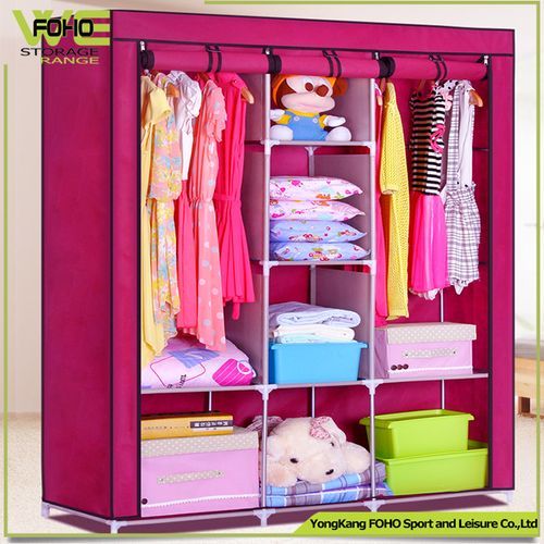 TC 3 Column Metallic Portable Wardrobe