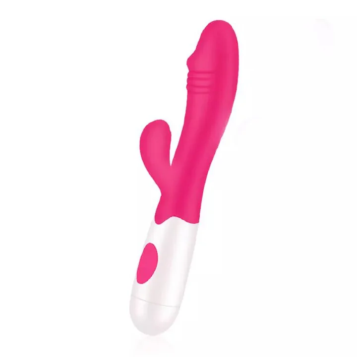 Sex Toy Woman 10 Modes Dildo Female USB Charging Vibrator Hand Held Powerful Massager Vibrator Wand Waterproof Multispeed Double Vibrator Rabbit G-Spot Clit Massager Female Adult Sex Toy Sex Toy W
