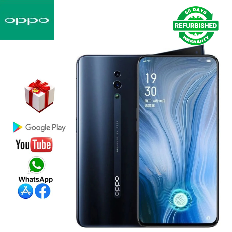 Refurbished oppo Reno smart phone 256GB/128GB+6GB face unlock  6.4-inch 48MP+16MP+5MP 2G / 3G / 4G /LTE DUAL SIM