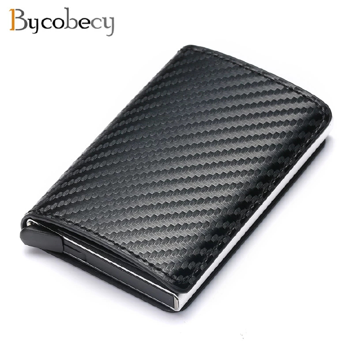 Customized 2022 Credit Card Holder Wallet Men Women RFID Aluminium Bank Cardholder Case Vintage Leather Wallet with Money Clips Customized 2022 Credit Card Holder Wallet Men Women RFID Aluminium Bank